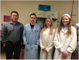 Dr. Wang and student researchers